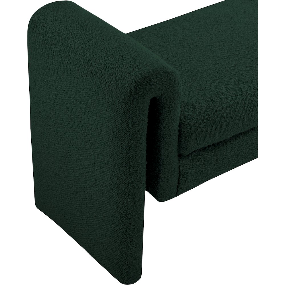 Stylus Green Boucle Fabric Bench. Picture 5