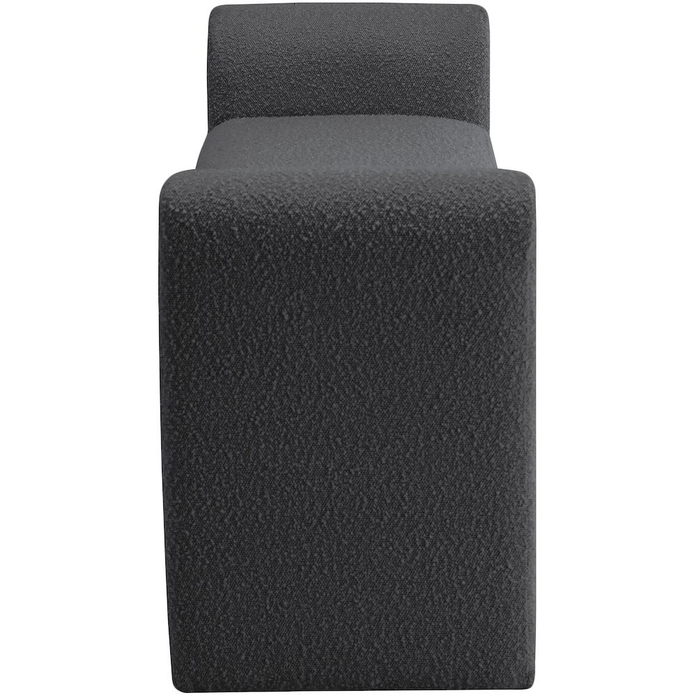 Stylus Black Boucle Fabric Bench. Picture 4