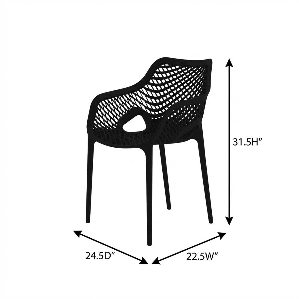 Outdoor Patio Dining Chairs Set Of 4 With Anti-Uv Finish And Contemporary Style. Picture 7