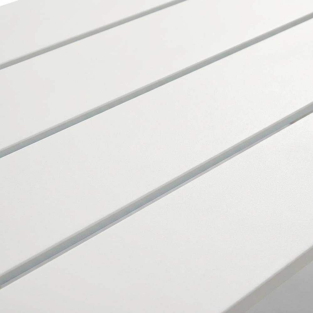 White Outdoor Patio Coffee Table With Contemporary Style And Durable Finish. Picture 5
