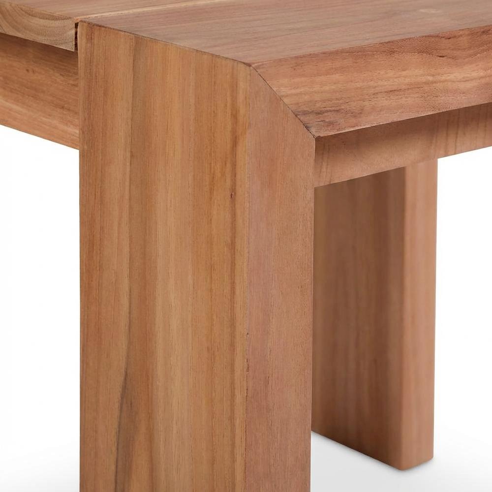 Teak Outdoor End Table With Contemporary Finish And Sturdy Design. Picture 6