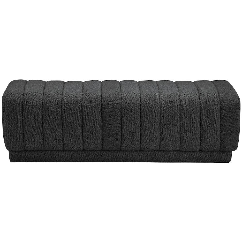 Heathrow Black Boucle Fabric Ottoman/Bench. Picture 3