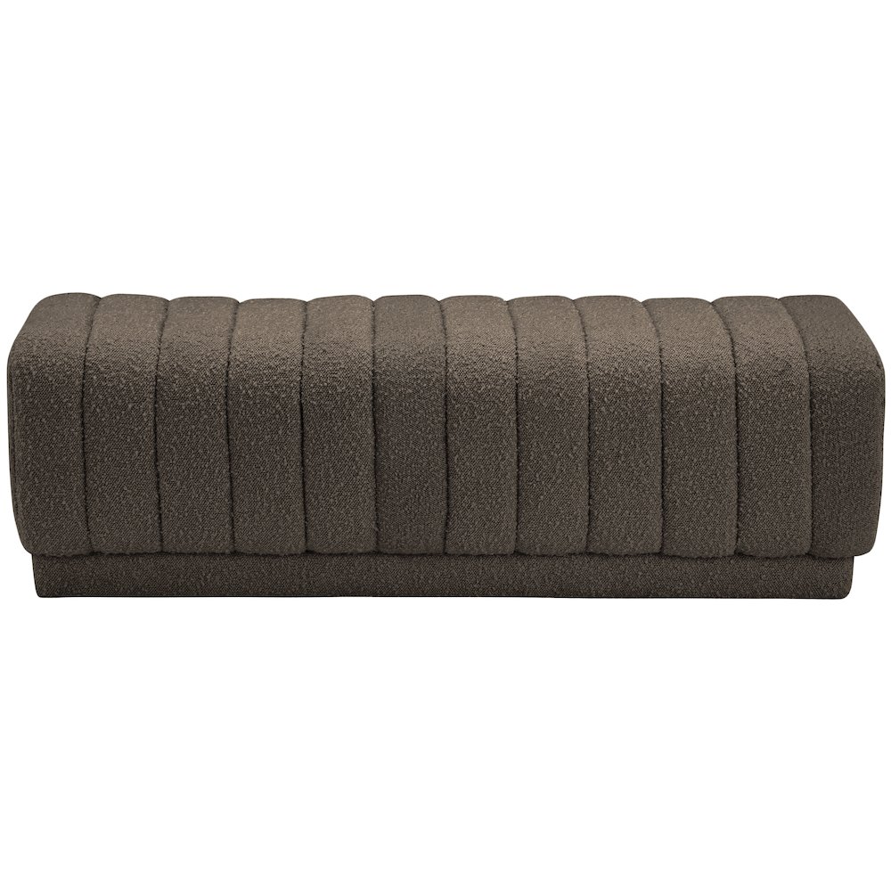 Heathrow Brown Boucle Fabric Ottoman/Bench. Picture 3