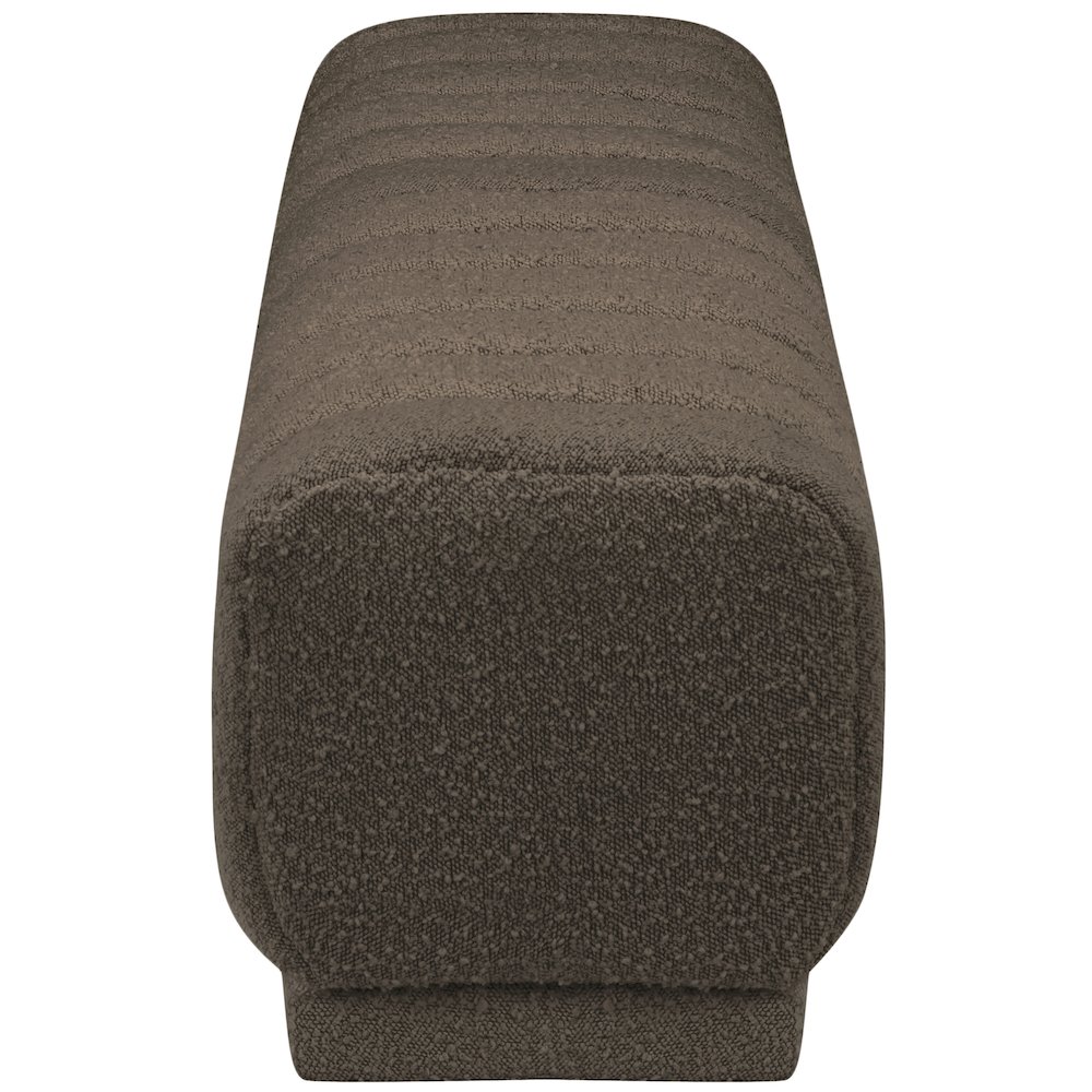 Heathrow Brown Boucle Fabric Ottoman/Bench. Picture 4