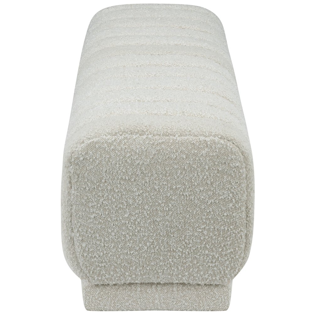 Heathrow Cream Boucle Fabric Ottoman/Bench. Picture 4