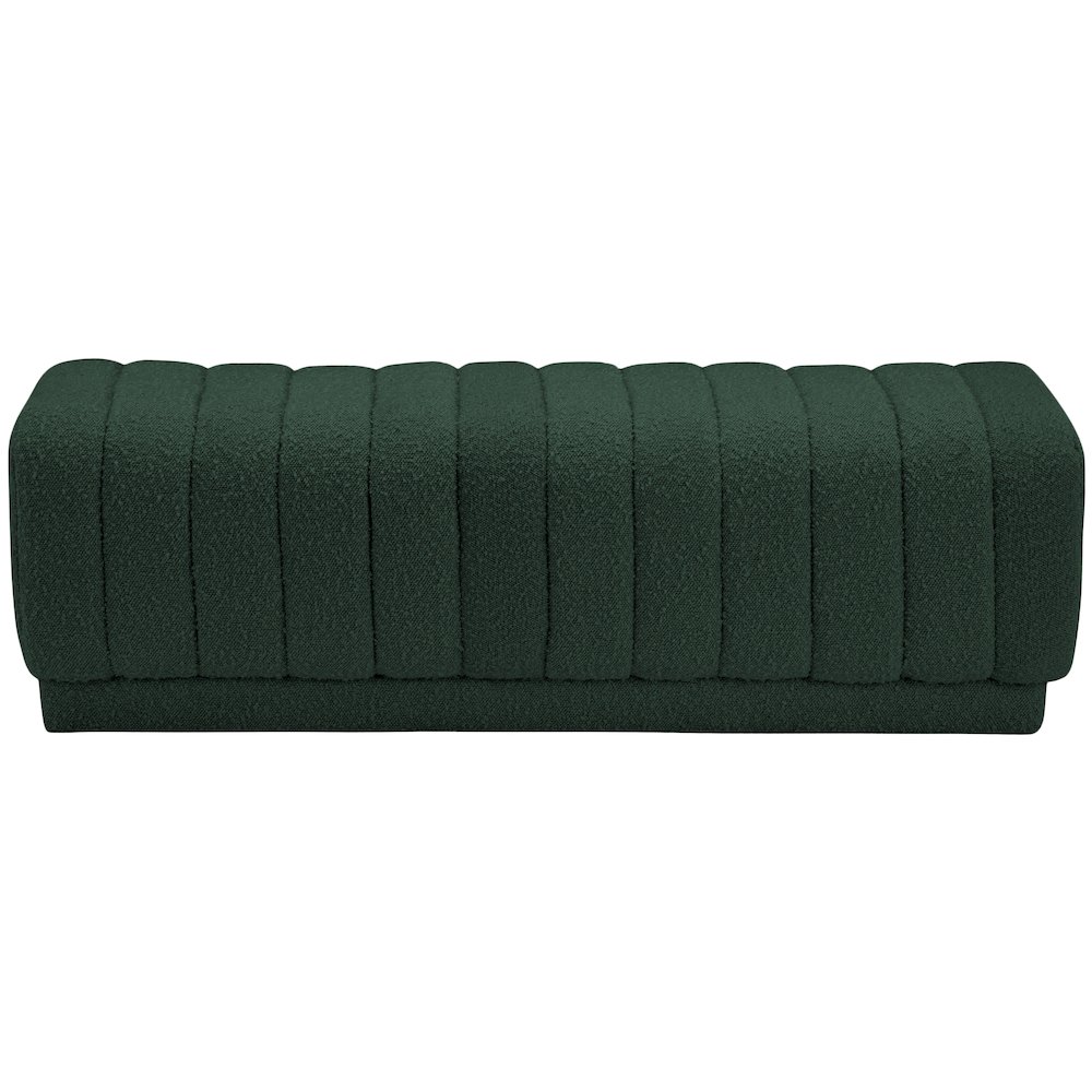 Heathrow Green Boucle Fabric Ottoman/Bench. Picture 3