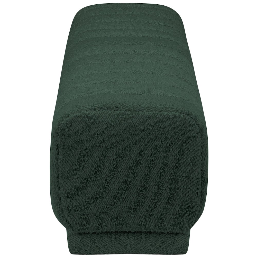 Heathrow Green Boucle Fabric Ottoman/Bench. Picture 4