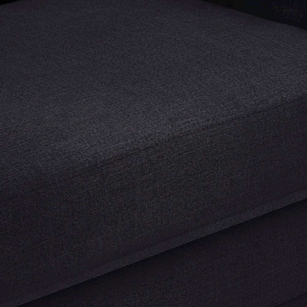 Kimora Black Linen Textured Fabric Chair. Picture 8