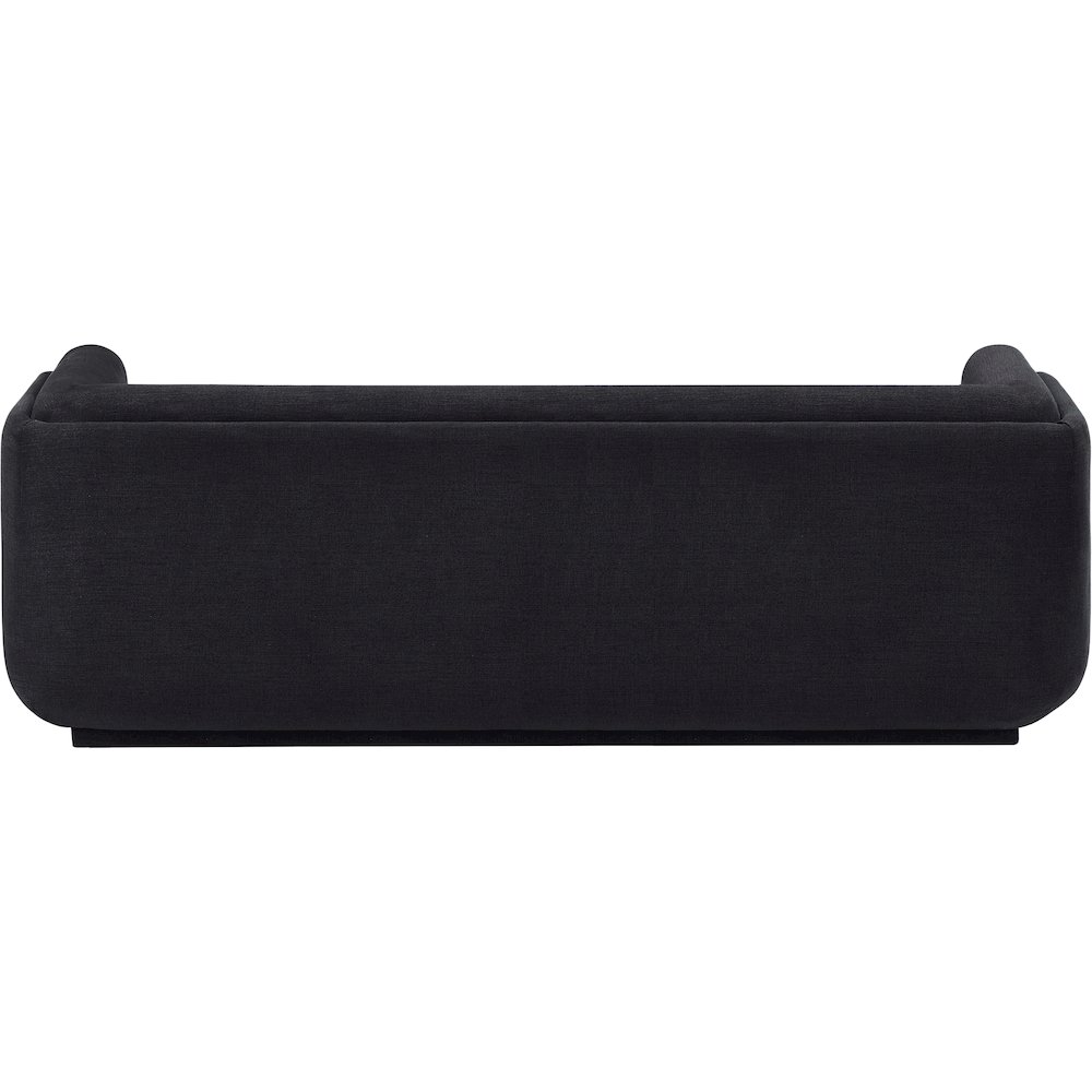 Kimora Black Linen Textured Fabric Sofa. Picture 3
