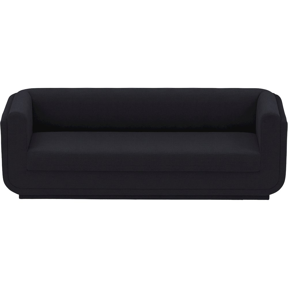 Kimora Black Linen Textured Fabric Sofa. Picture 5