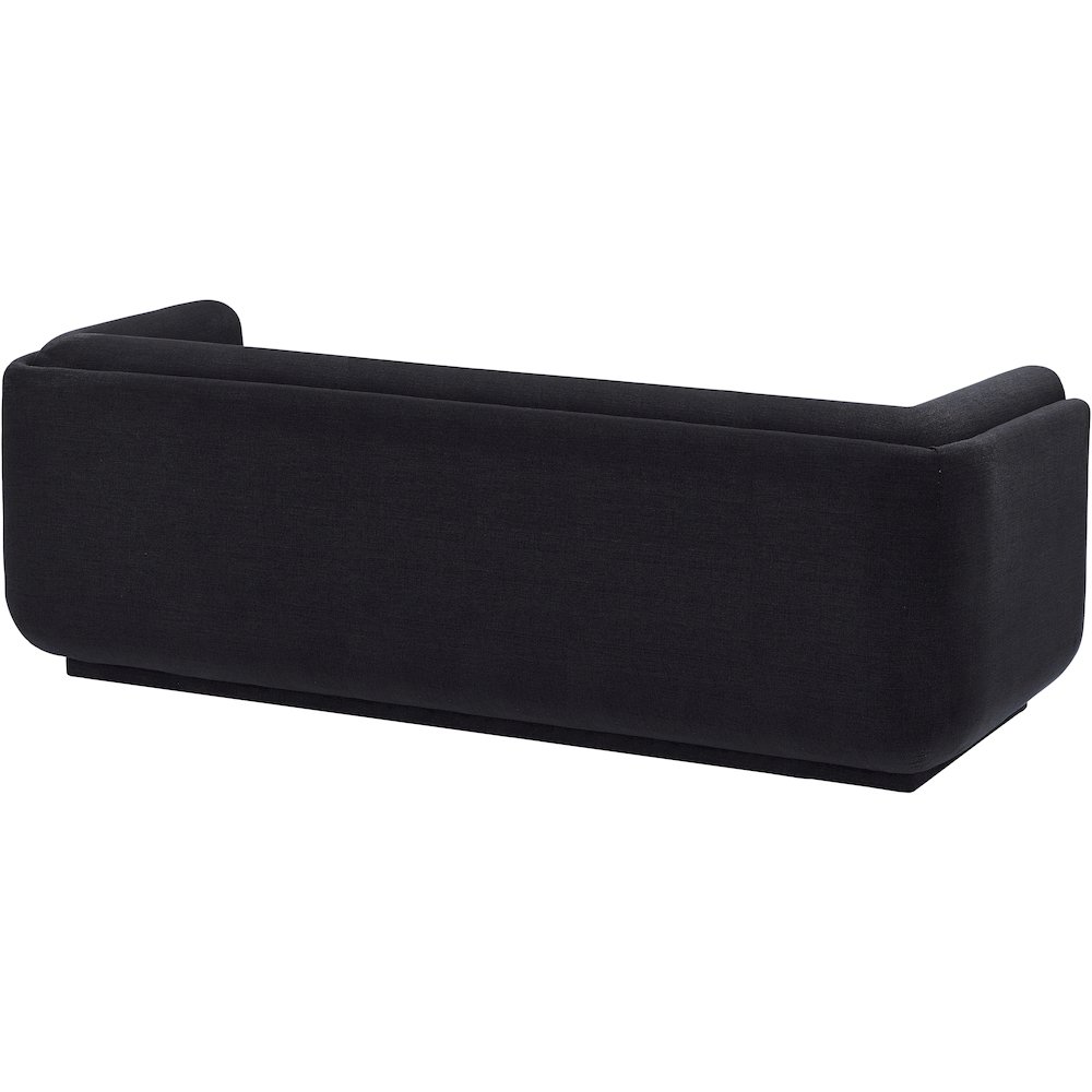 Kimora Black Linen Textured Fabric Sofa. Picture 6