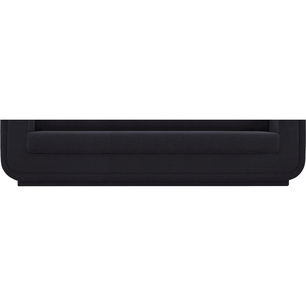 Kimora Black Linen Textured Fabric Sofa. Picture 7