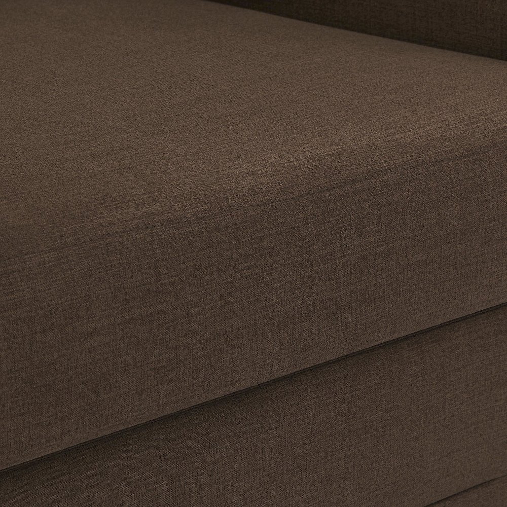 Kimora Brown Linen Textured Fabric Loveseat. Picture 10