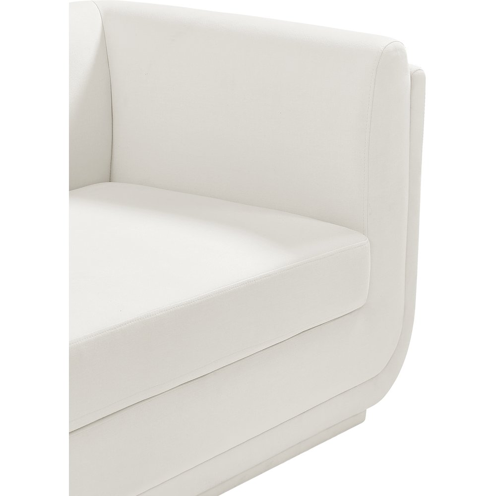 Kimora Cream Linen Textured Fabric Chair. Picture 10
