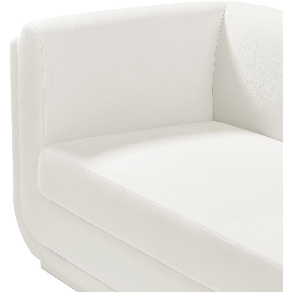 Kimora Cream Linen Textured Fabric Chair. Picture 9