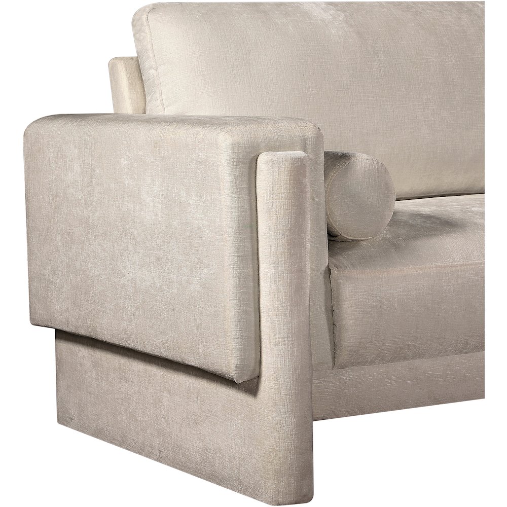 Madeline Beige Chenille Fabric Chair. Picture 11