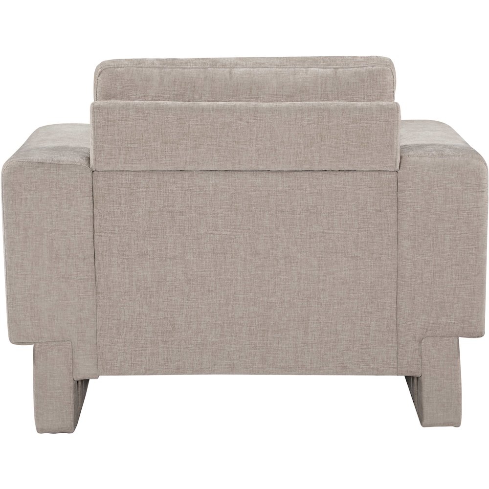 Madeline Beige Chenille Fabric Chair. Picture 3