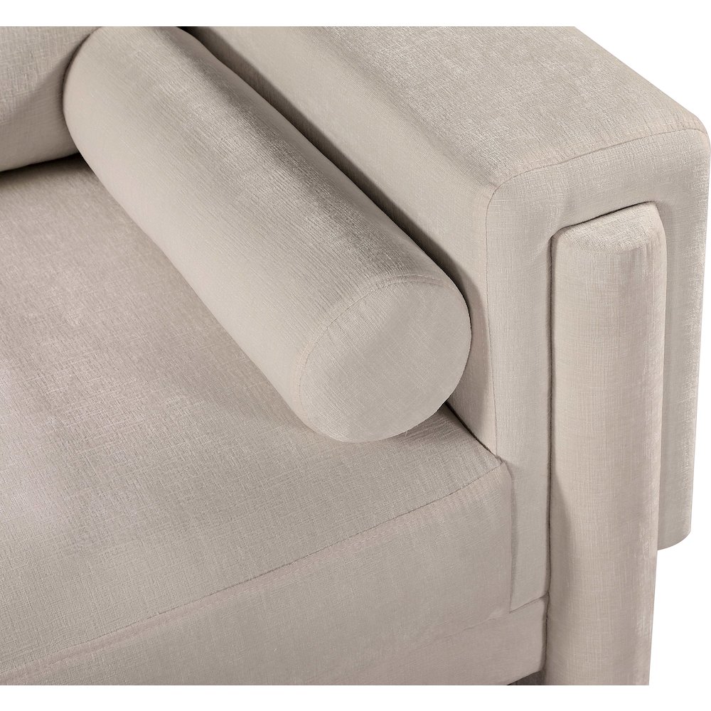 Madeline Beige Chenille Fabric Chair. Picture 8