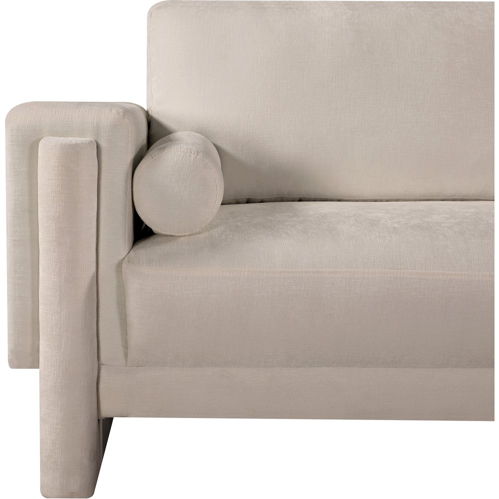 Madeline Beige Chenille Fabric Chair. Picture 9