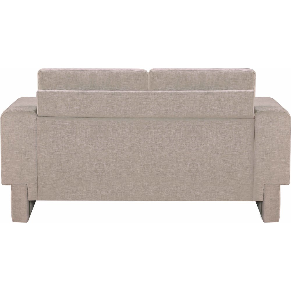 Madeline Beige Chenille Fabric Loveseat. Picture 3