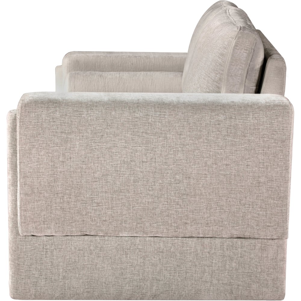 Madeline Beige Chenille Fabric Loveseat. Picture 6