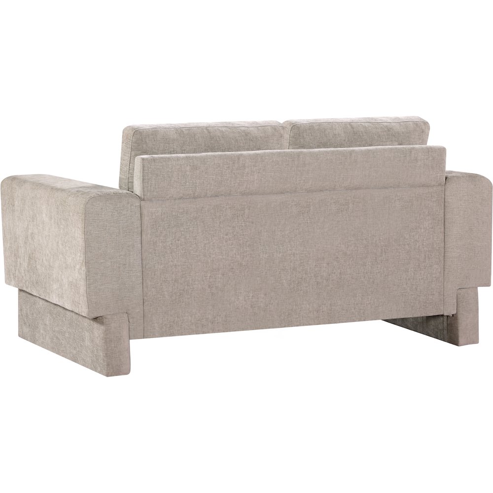 Madeline Beige Chenille Fabric Loveseat. Picture 7