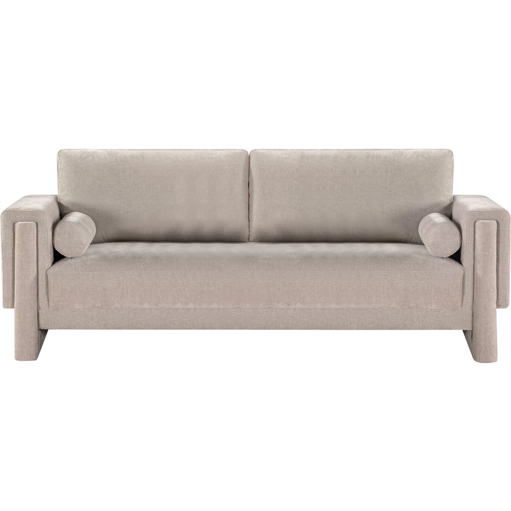 Madeline Beige Chenille Fabric Sofa. Picture 4