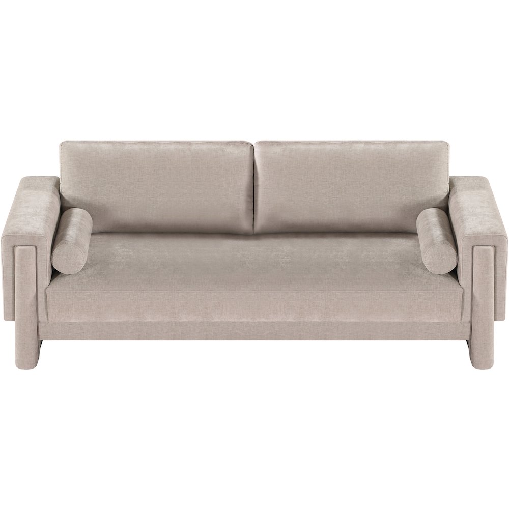 Madeline Beige Chenille Fabric Sofa. Picture 5