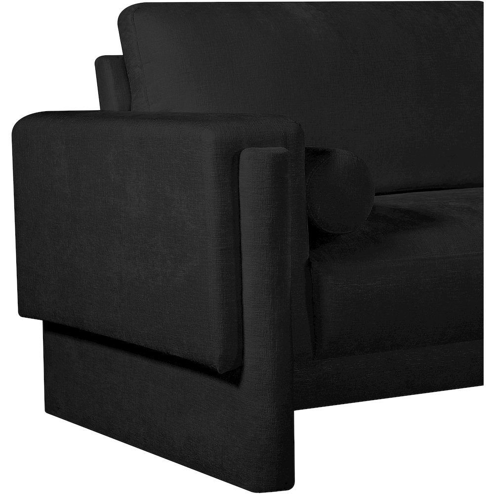 Madeline Black Chenille Fabric Chair. Picture 10