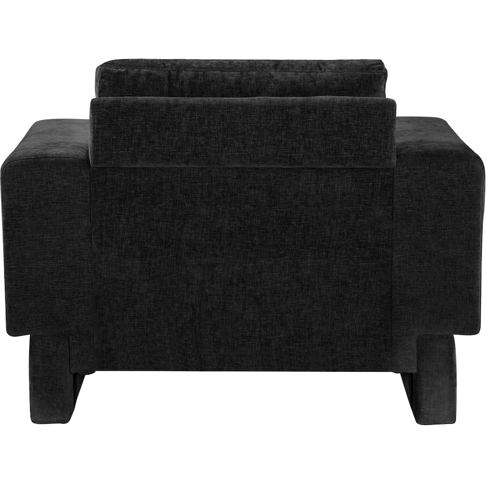 Madeline Black Chenille Fabric Chair. Picture 3