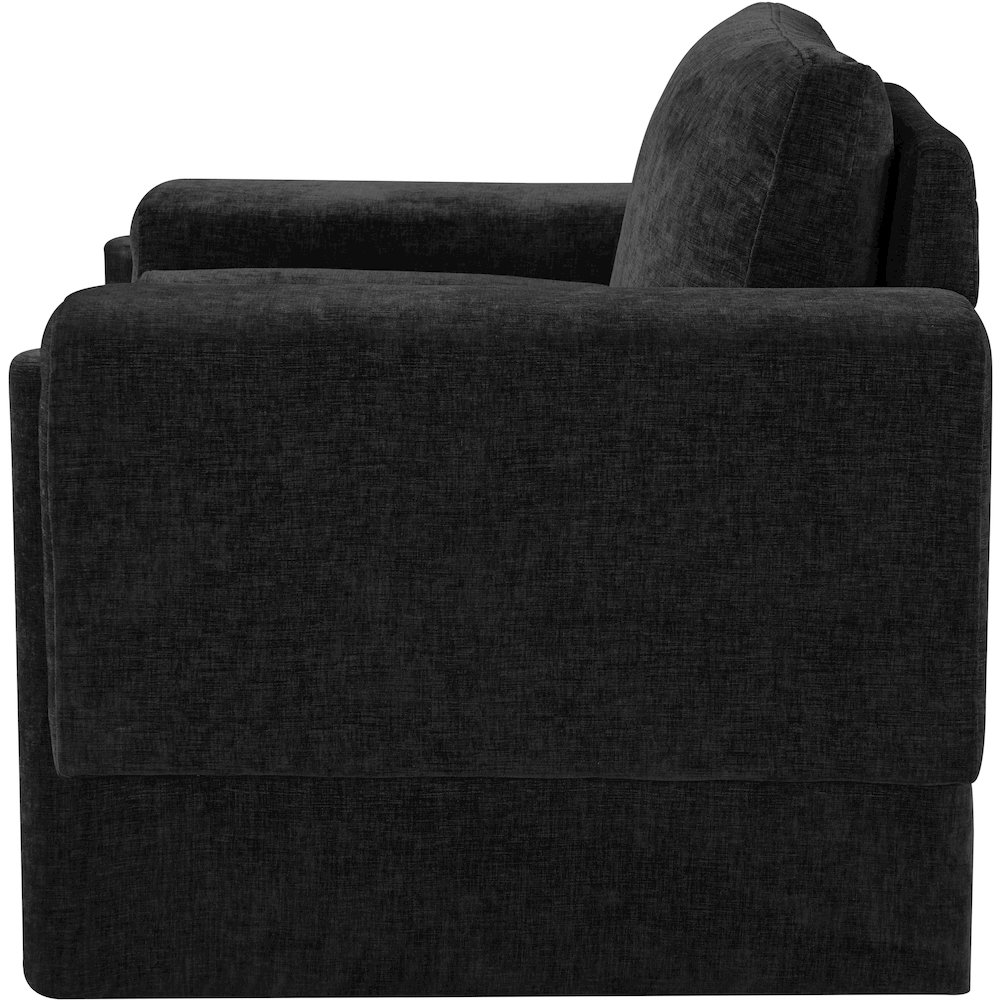 Madeline Black Chenille Fabric Chair. Picture 6