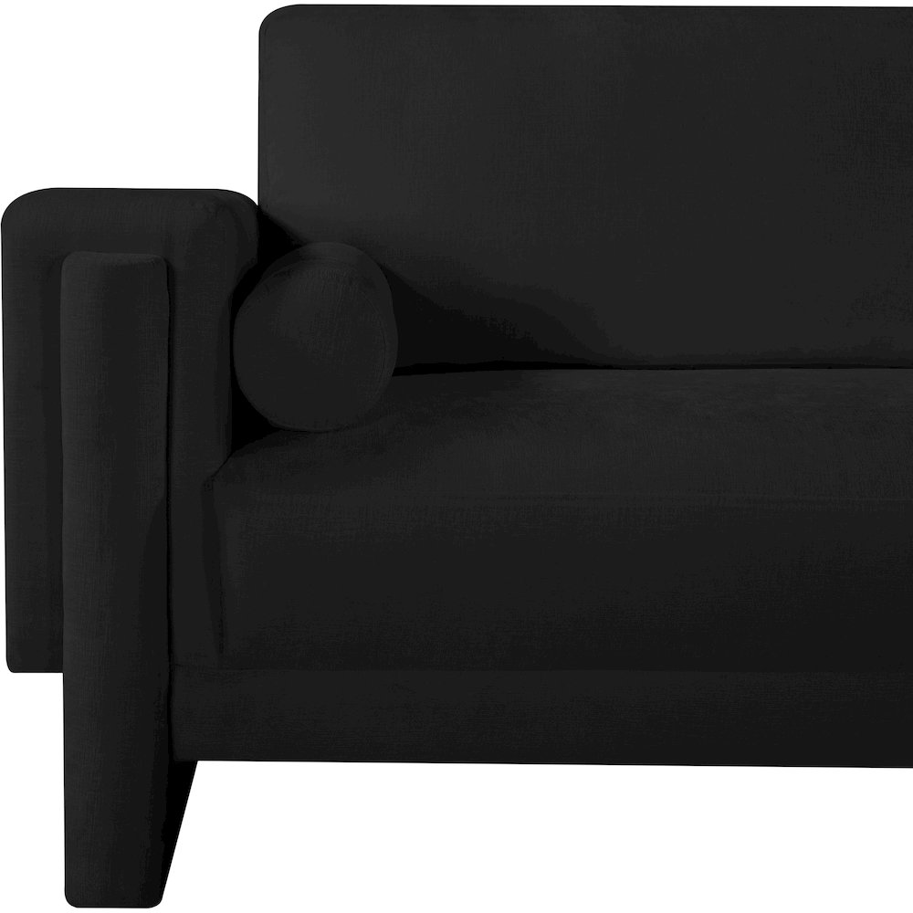 Madeline Black Chenille Fabric Chair. Picture 8