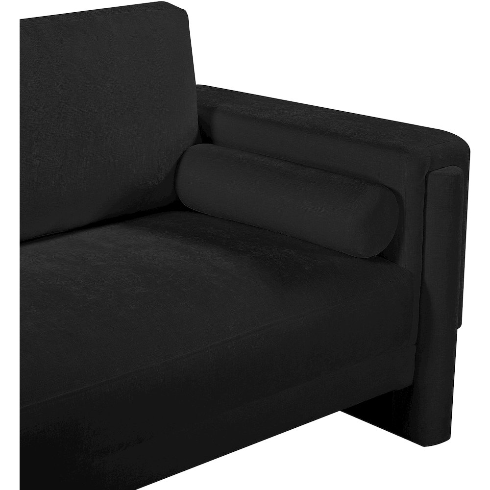 Madeline Black Chenille Fabric Chair. Picture 9