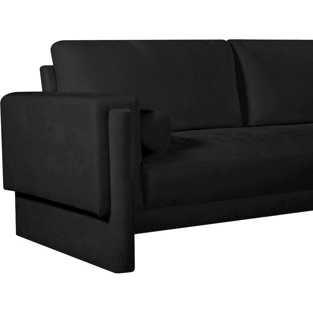 Madeline Black Chenille Fabric Sofa. Picture 10
