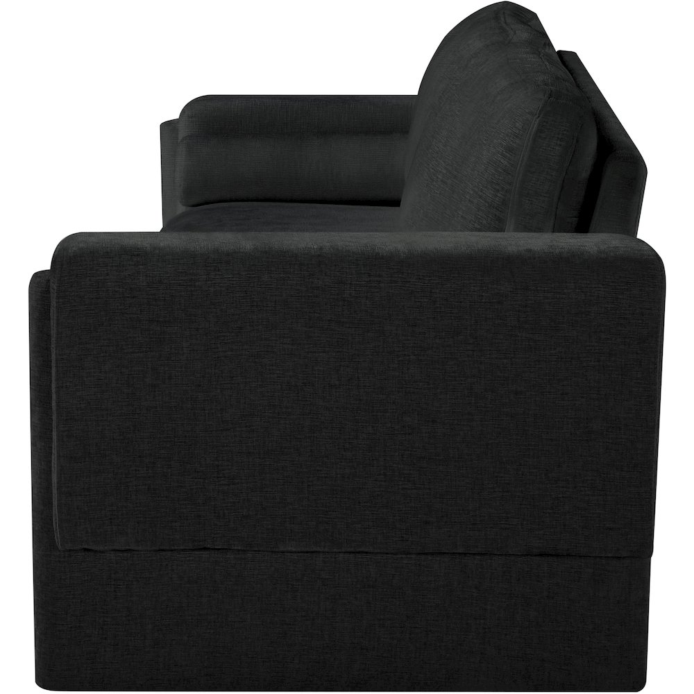 Madeline Black Chenille Fabric Sofa. Picture 6