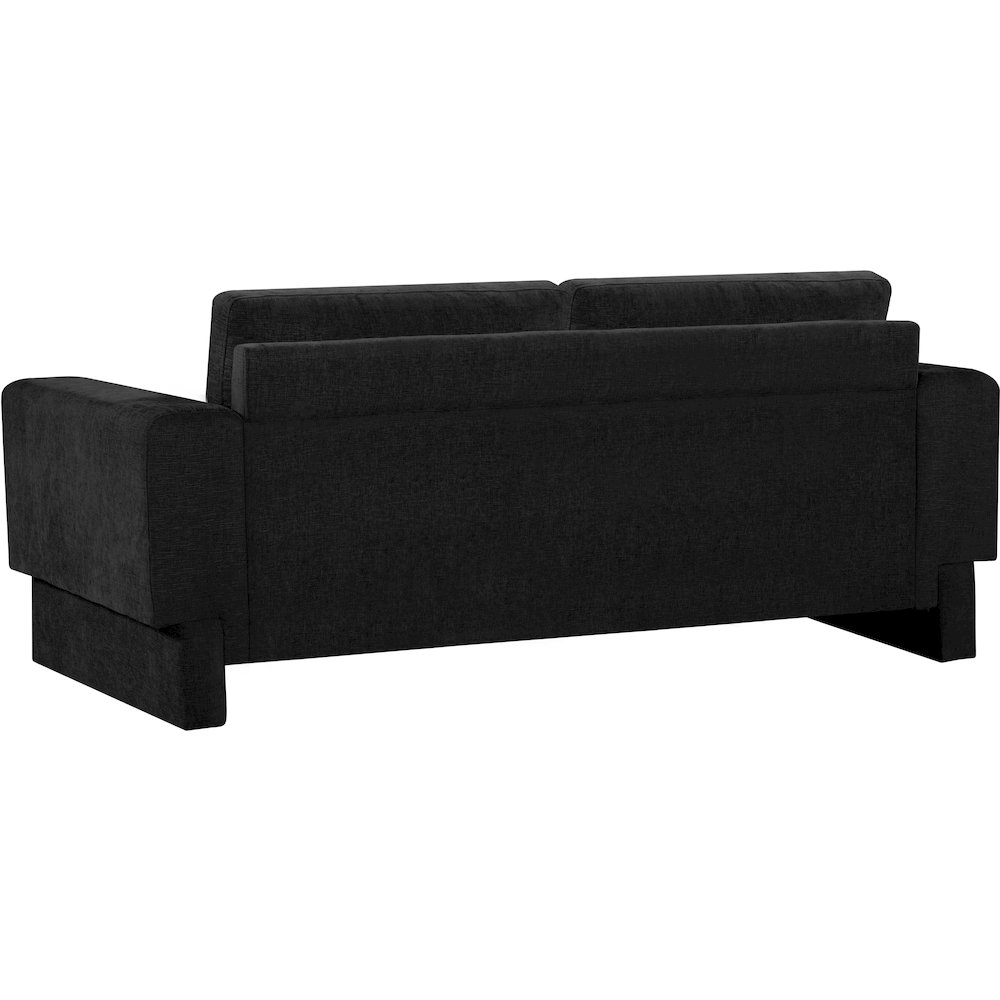 Madeline Black Chenille Fabric Sofa. Picture 7