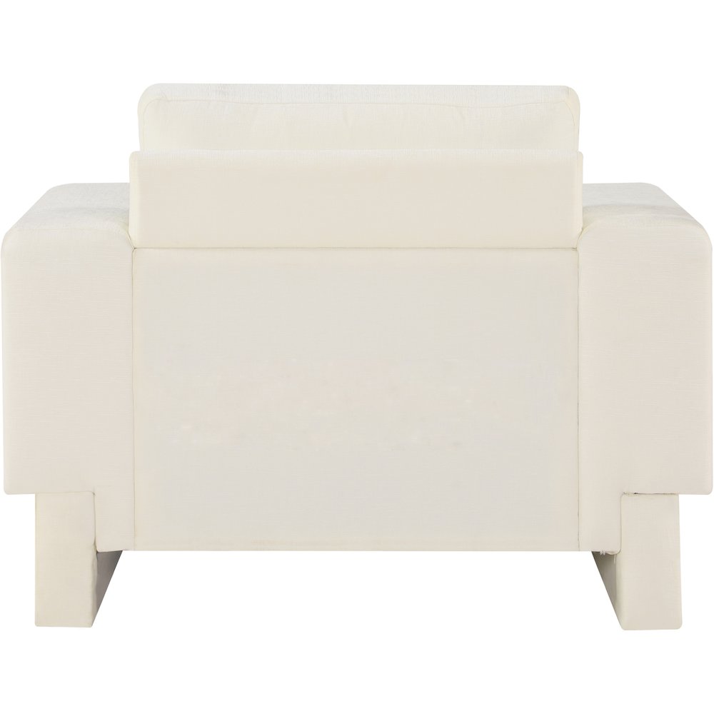 Madeline Cream Chenille Fabric Chair. Picture 3
