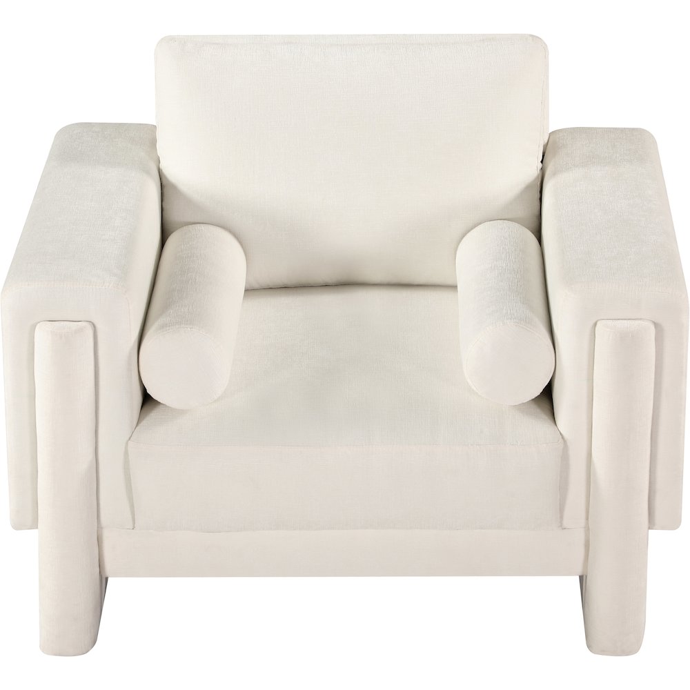 Madeline Cream Chenille Fabric Chair. Picture 5