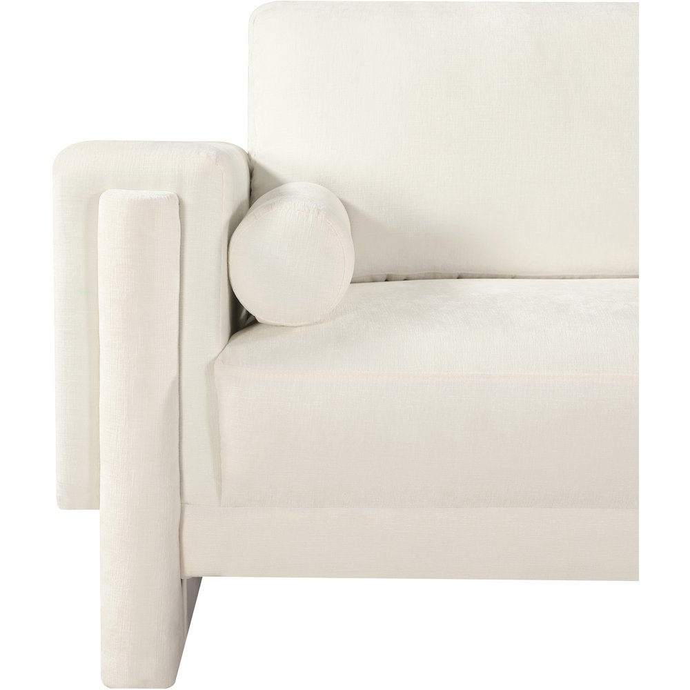 Madeline Cream Chenille Fabric Chair. Picture 8