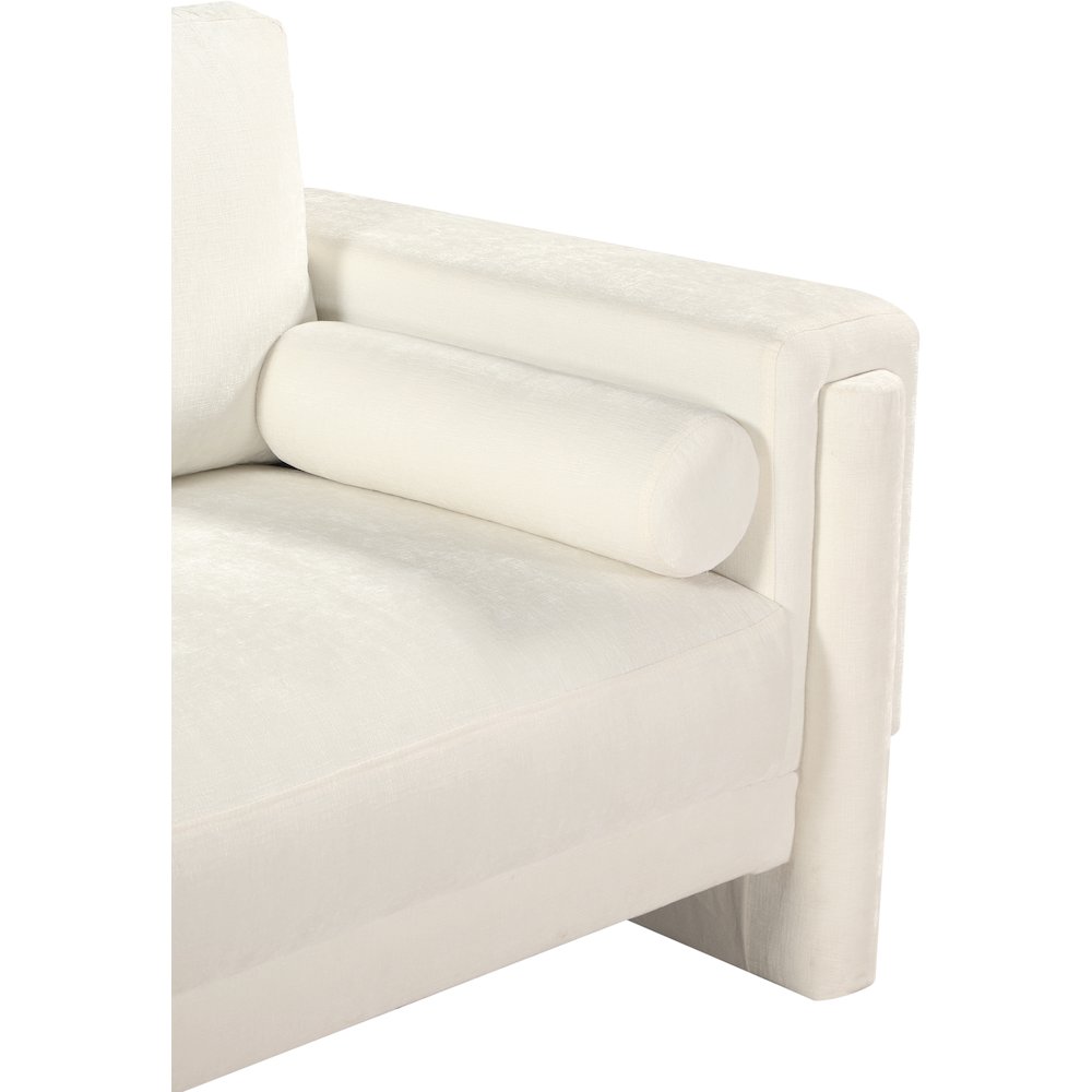 Madeline Cream Chenille Fabric Chair. Picture 9