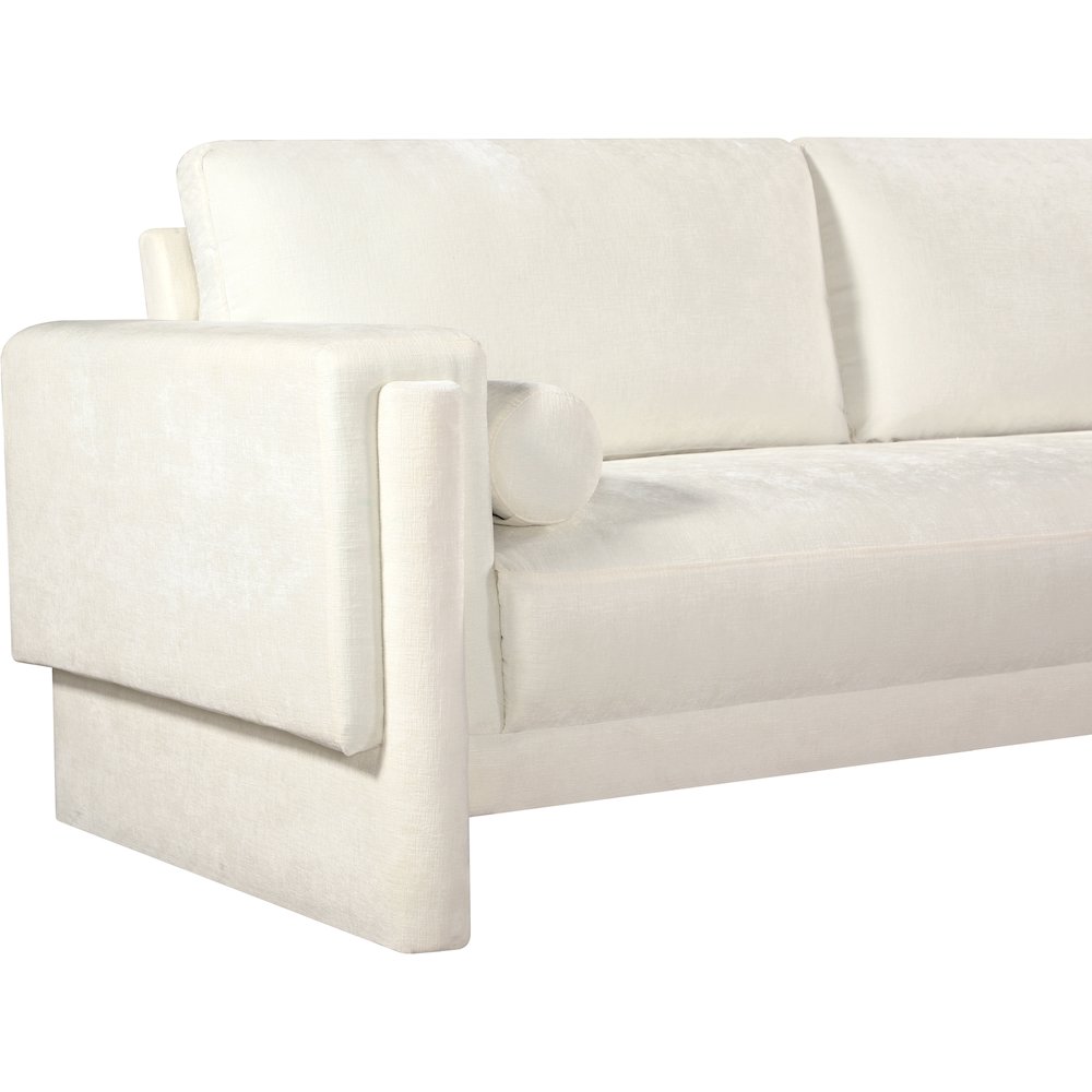 Madeline Cream Chenille Fabric Sofa. Picture 10