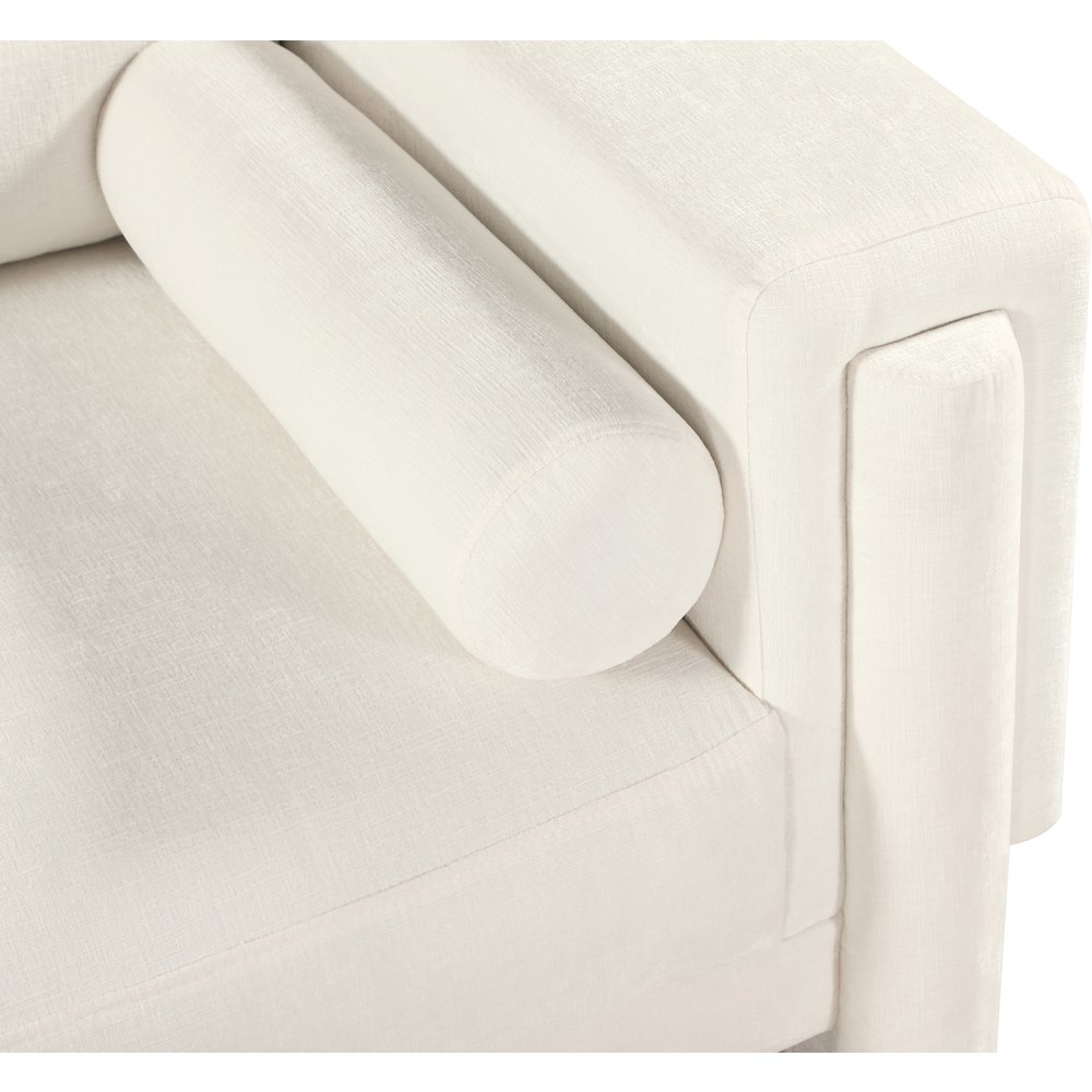 Madeline Cream Chenille Fabric Sofa. Picture 11