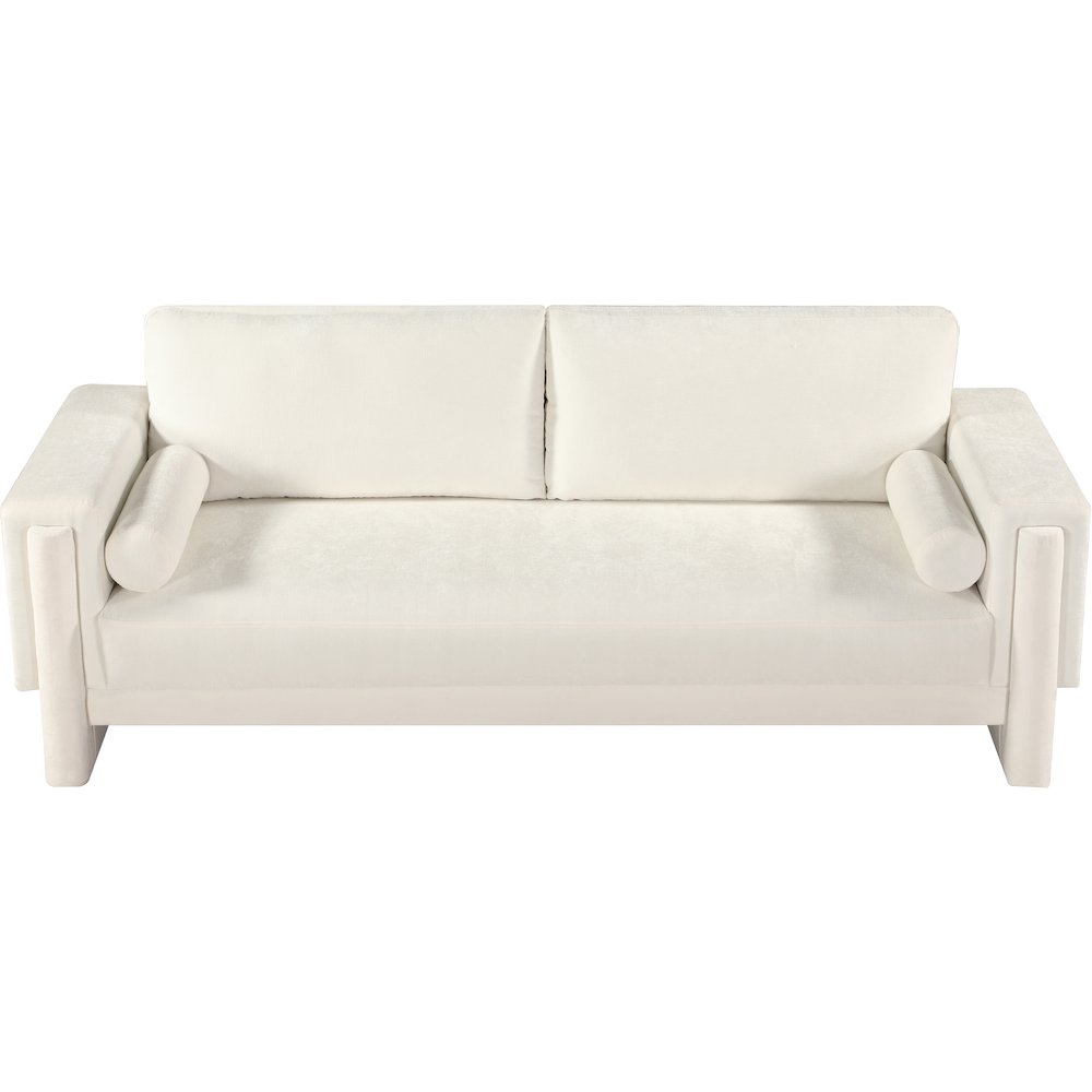 Madeline Cream Chenille Fabric Sofa. Picture 5