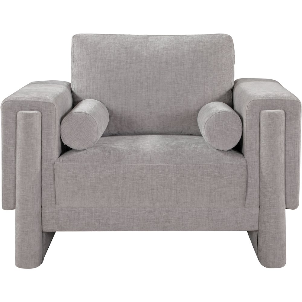 Madeline Grey Chenille Fabric Chair. Picture 4