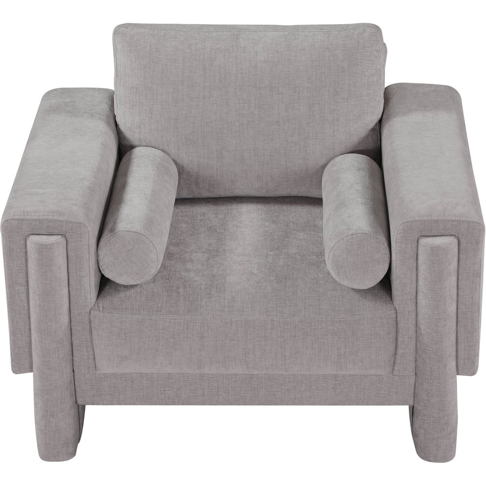 Madeline Grey Chenille Fabric Chair. Picture 5