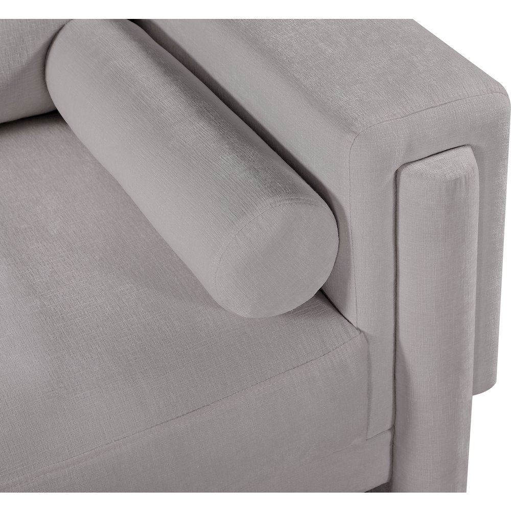 Madeline Grey Chenille Fabric Loveseat. Picture 10
