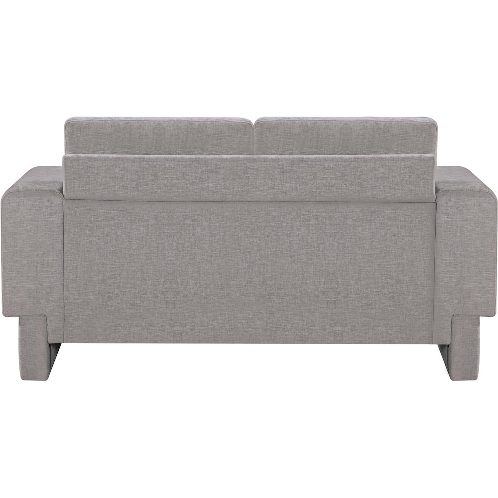Madeline Grey Chenille Fabric Loveseat. Picture 3