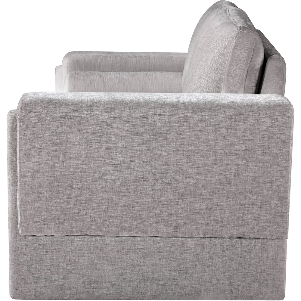 Madeline Grey Chenille Fabric Loveseat. Picture 6