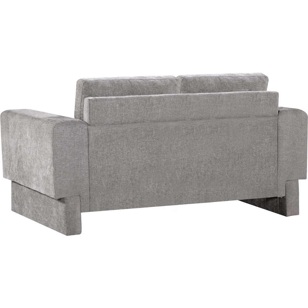 Madeline Grey Chenille Fabric Loveseat. Picture 7