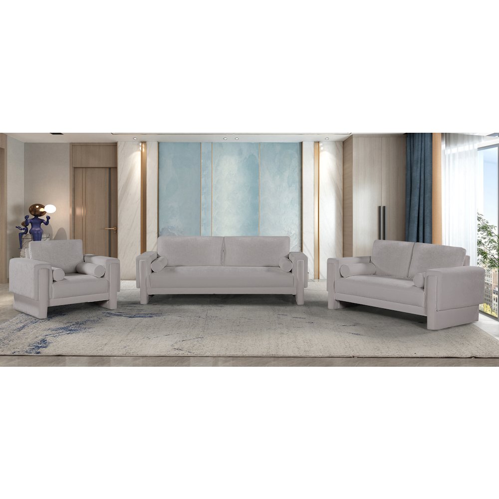 Madeline Grey Chenille Fabric Sofa. Picture 12